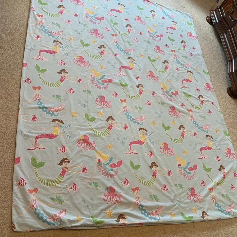 Pottery Barn Kids Twin Mermaid Duvet and Sham